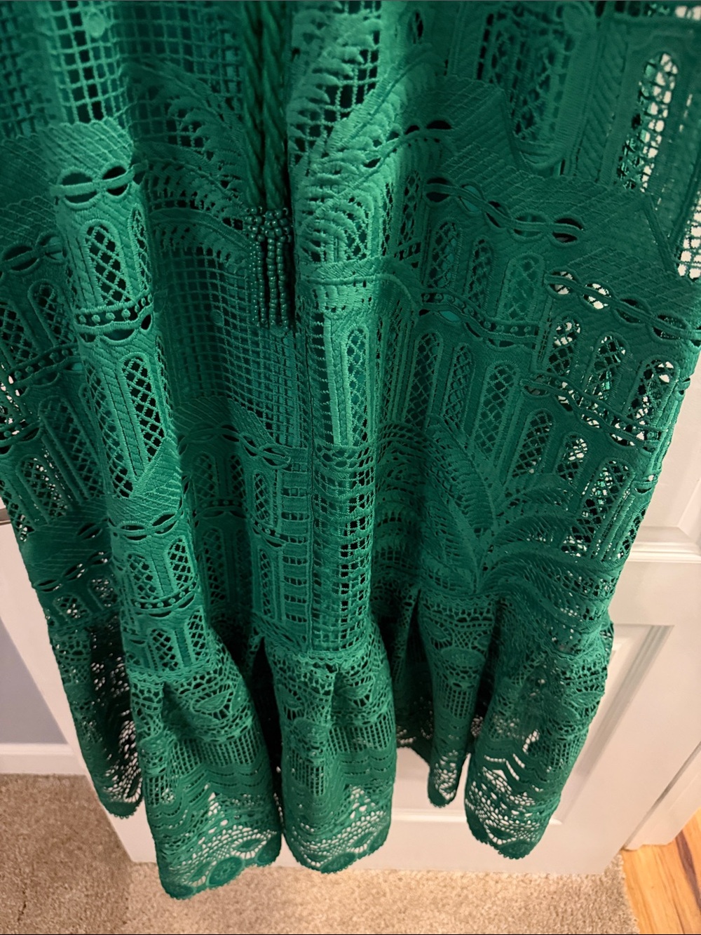 FARM Rio Green Crochet Tie-Waist Maxi Dress - Picture 6 of 10